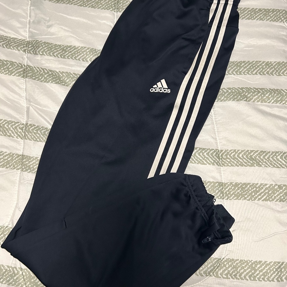 Adidas pants w/ stripe down to knee